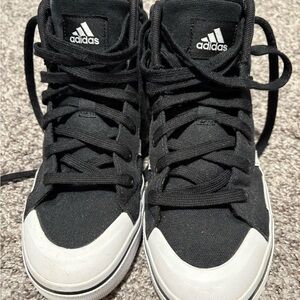 Adidas Cloudfoam Black and White Canvas Bravada 2.0 Sneakers